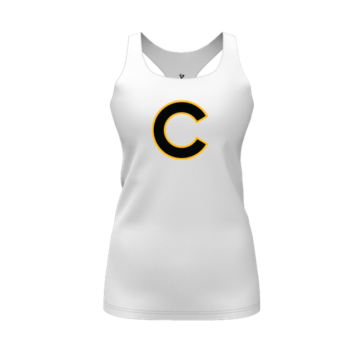 [FT0TRBWH-FYS-LOGO2] Decker Racerback Tank Top (Female Youth S, White, Logo 2)