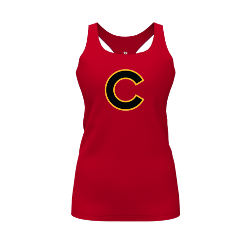 [FT0TRBRD-FYS-LOGO2] Decker Racerback Tank Top (Female Youth S, Red, Logo 2)