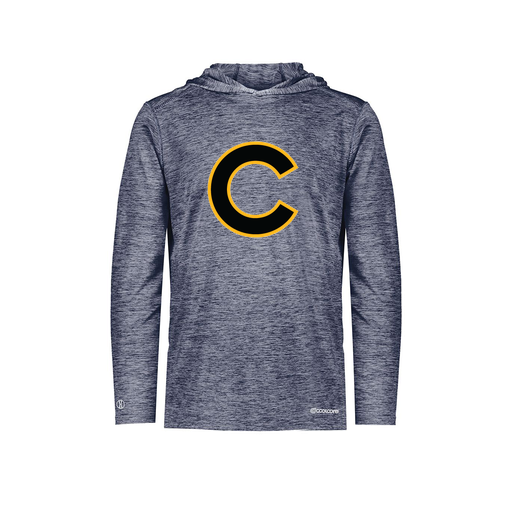 [FOLHCGNV-AS-LOGO2] Decker Men's Charge Hoodie (Adult S, Navy, Logo 2)