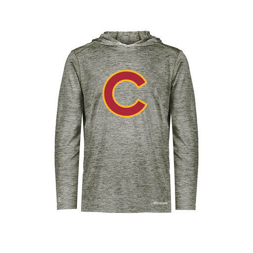 [FOLHCGGY-AS-LOGO1] Decker Men's Charge Hoodie (Adult S, Gray, Logo 1)