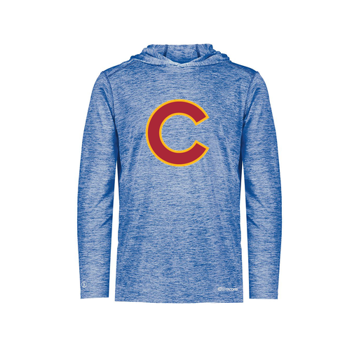 [FOLHCGRY-YS-LOGO1] Decker Youth Charge Hoodie (Youth S, Royal, Logo 1)