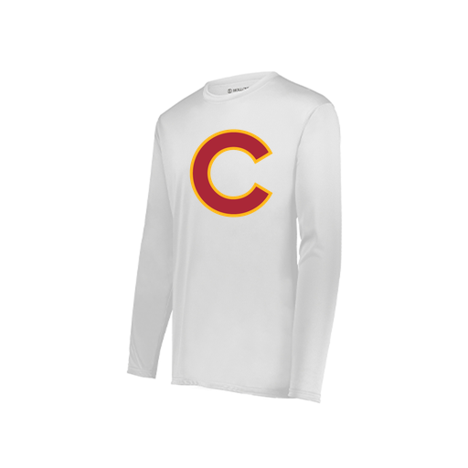 [222822.005.XS-LOGO1] Men's LS Smooth Sport Shirt (Adult XS, White, Logo 1)