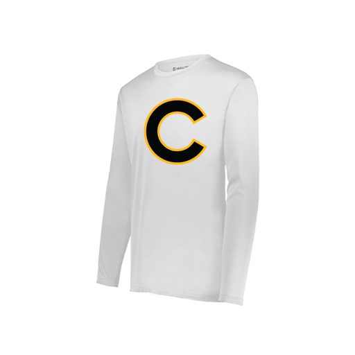 [222822.005.XS-LOGO2] Men's LS Smooth Sport Shirt (Adult XS, White, Logo 2)