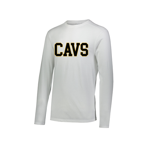 [FTLCUBWH-AXS-LOGO3] Decker Men's Tri-Blend T-Shirt - Long Sleeve (Adult XS, White, Logo 3)