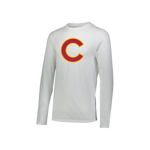 [FTLCUBWH-YS-LOGO1] Decker Youth Tri-Blend T-Shirt - Long Sleeve (Youth S, White, Logo 1)