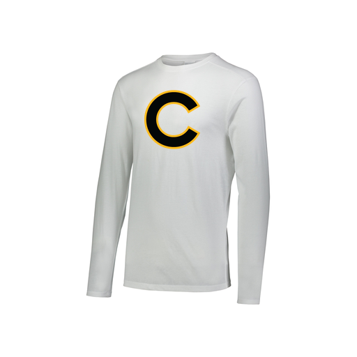 [FTLCUBWH-YS-LOGO2] Decker Youth Tri-Blend T-Shirt - Long Sleeve (Youth S, White, Logo 2)