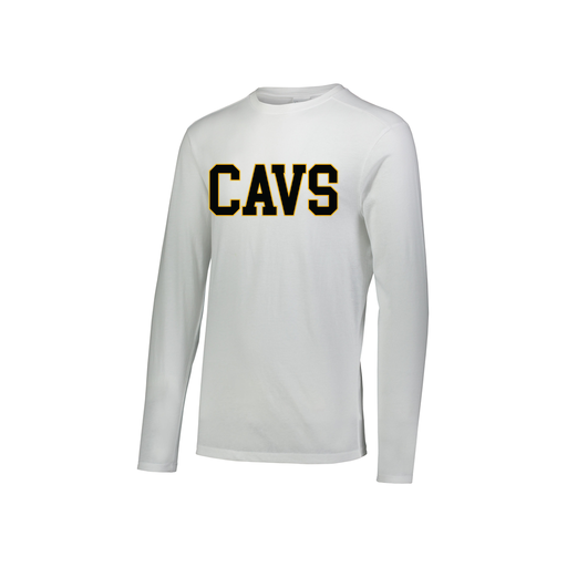 [FTLCUBWH-YS-LOGO3] Decker Youth Tri-Blend T-Shirt - Long Sleeve (Youth S, White, Logo 3)