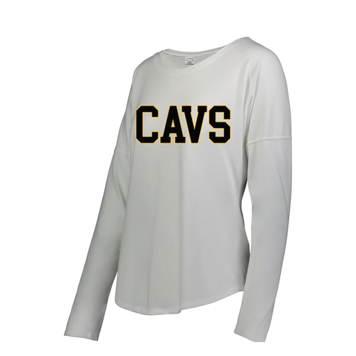 [FTLCUBWH-FAS-LOGO3] Decker Women's Tri-Blend T-Shirt - Long Sleeve (Female Adult S, White, Logo 3)